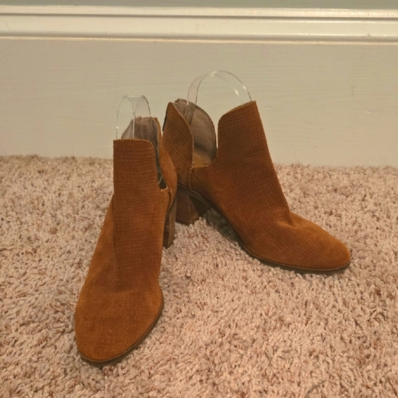 Lucky Brand Brown Leather Ankle Booties Size 8 (#11) - Picture 1 of 9